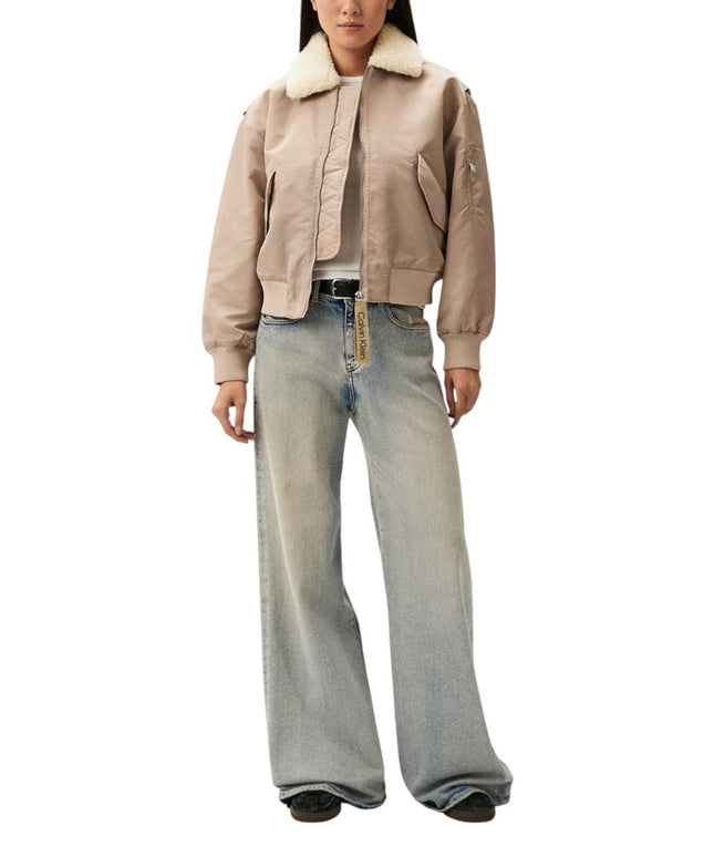Calvin Klein Jeans Beige Polyester Jackets & Coat