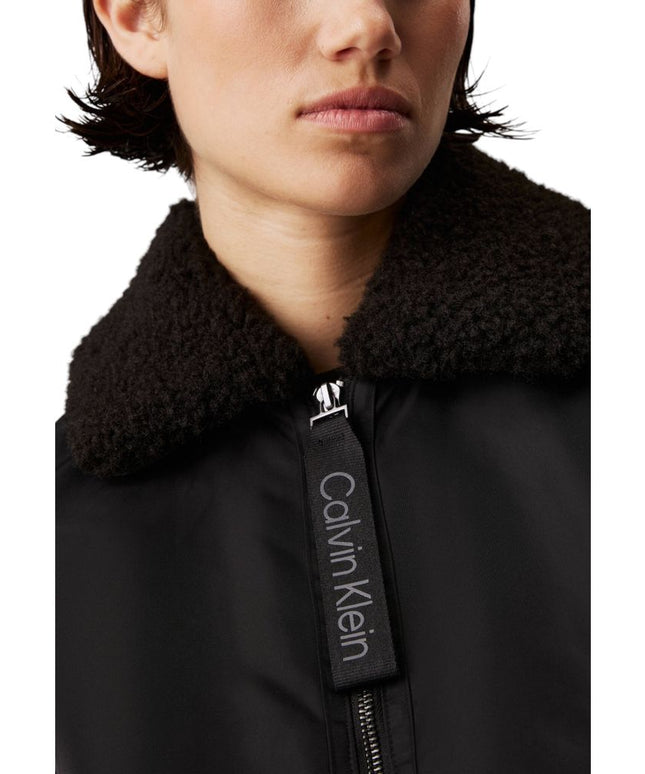 Calvin Klein Jeans Black Polyester Jackets & Coat