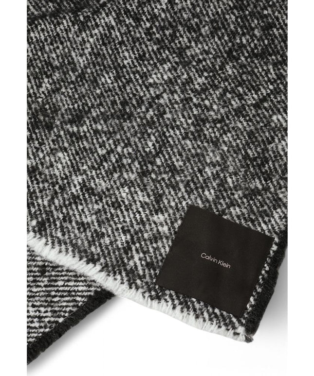 Calvin Klein Black And White Polyester Scarf