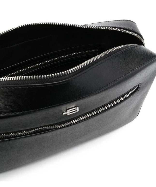 Baldinini Trend Black Calfskin Shoulder Bag