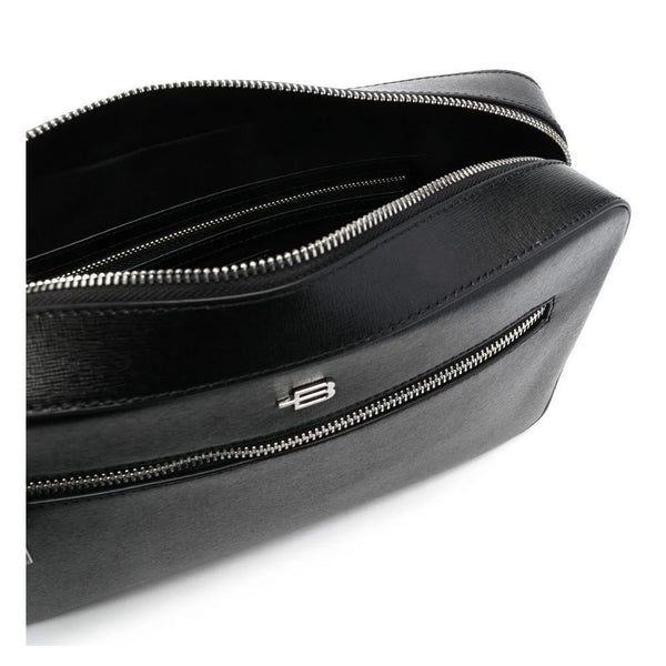 Baldinini Trend Black Calfskin Shoulder Bag