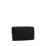 PINKO Black Calf Leather Bos Taurus Wallet