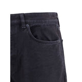 Saint Laurent Black Cotton Straight-Leg Jeans