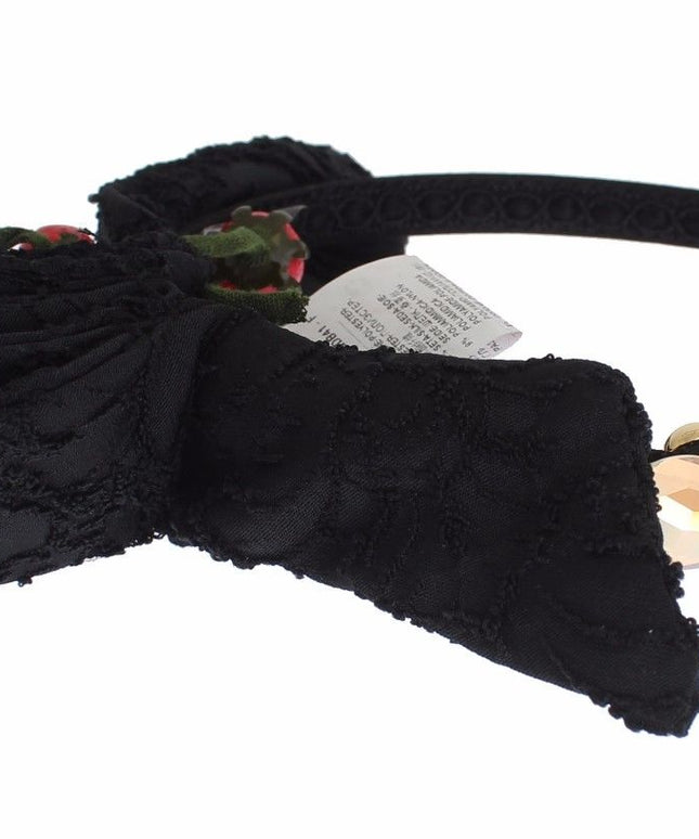 Dolce & Gabbana Diadem Headband Tiara Berry Fruit Crystal Bow Hair