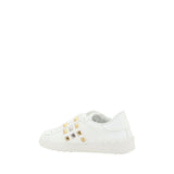 Valentino Garavani White Calf Leather Bos Taurus Low Top Sneakers