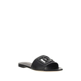 Dolce & Gabbana Black Calf Leather Bos Taurus Sandals