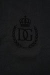 Dolce & Gabbana Black Cotton DG Logo Collared Polo T-shirt