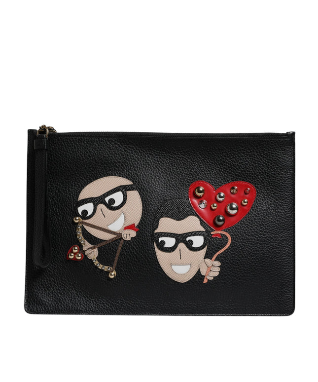Dolce & Gabbana Leather Logo Outfito.ae