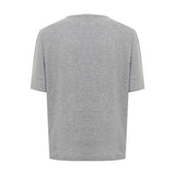 Dsquared² Elegant Gray Cotton Top for Women