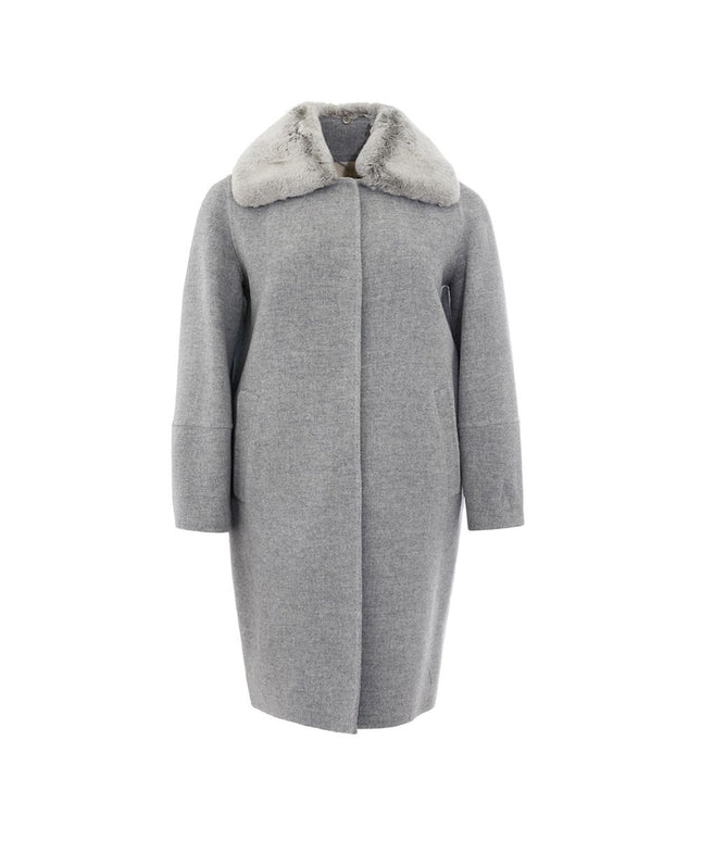 Herno Elegant Gray Wool Jacket for Timeless Style