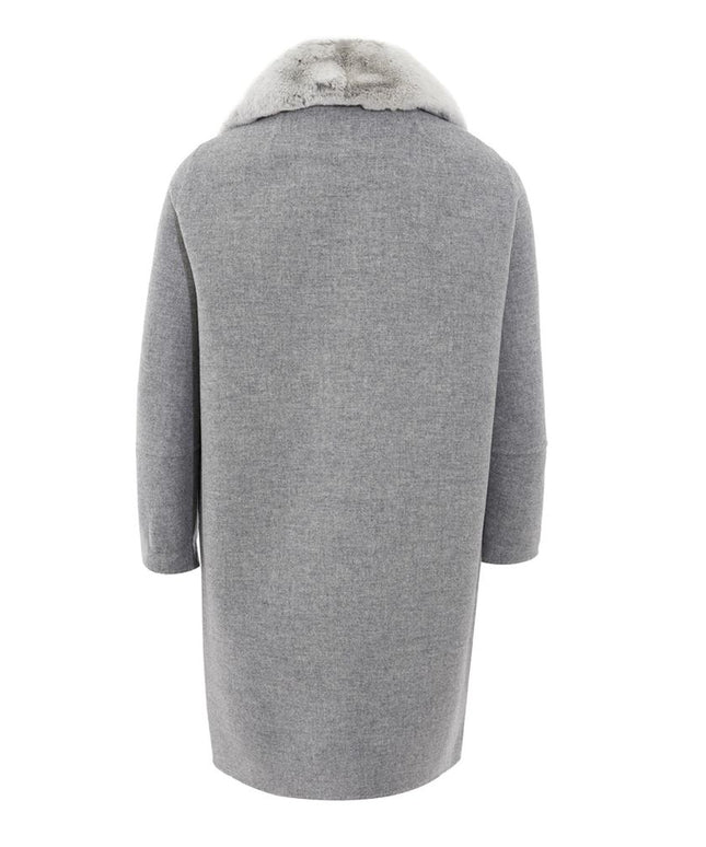 Herno Elegant Gray Wool Jacket for Timeless Style