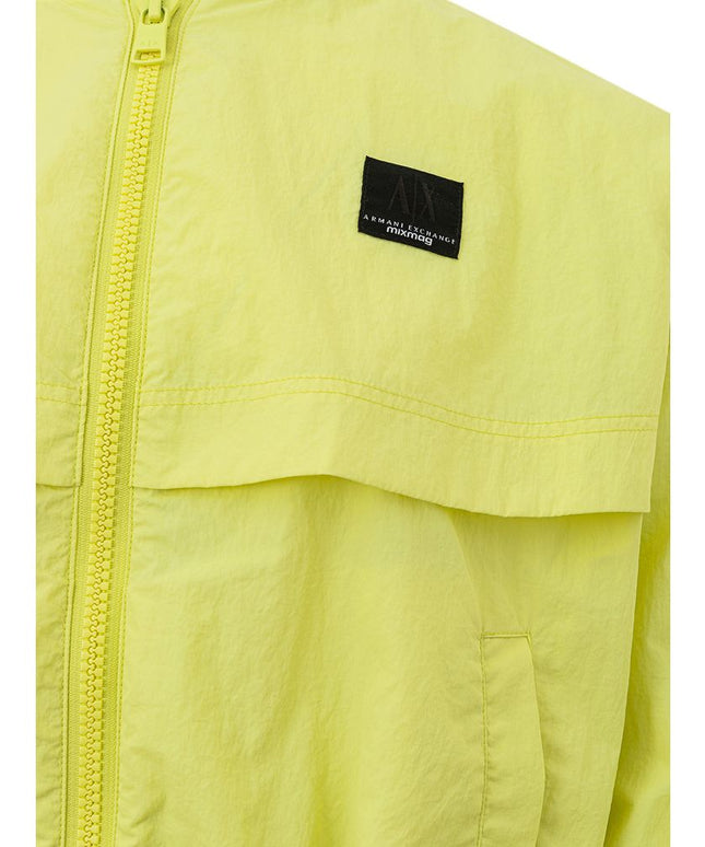 Armani Exchange Chic Yellow Polyamide Jacket for Women