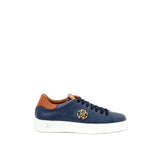 Roberto Cavalli Blue Leather Low Top Sneakers