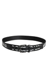 Dolce & Gabbana Black Leather Classic Metal Logo Buckle Belt