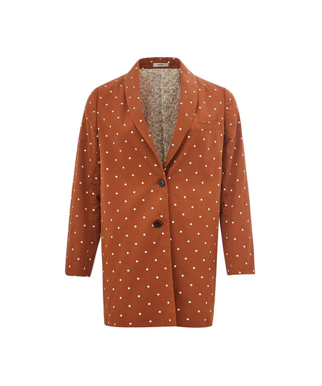 Lardini Chic Cotton Brown Jacket for the Modern Woman