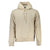 Calvin Klein Beige Fleece Hooded Sweatshirt with Logo Embroidery