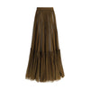 Saint Laurent Flounced long Skirt