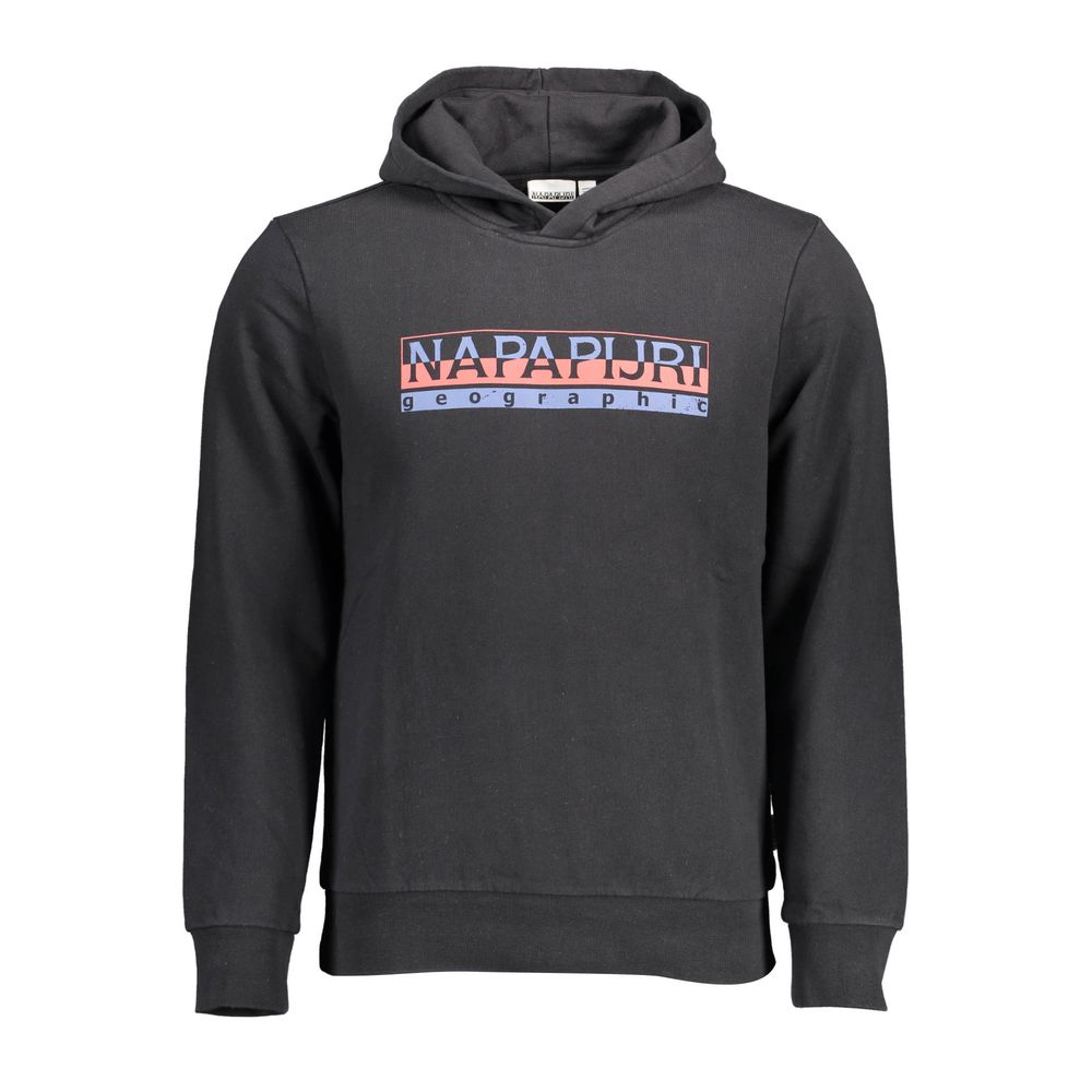 Napapijri Napapijri Black Cotton Men Hoodie (Italian Size MEN: XXL, nan: nan, nan: nan)