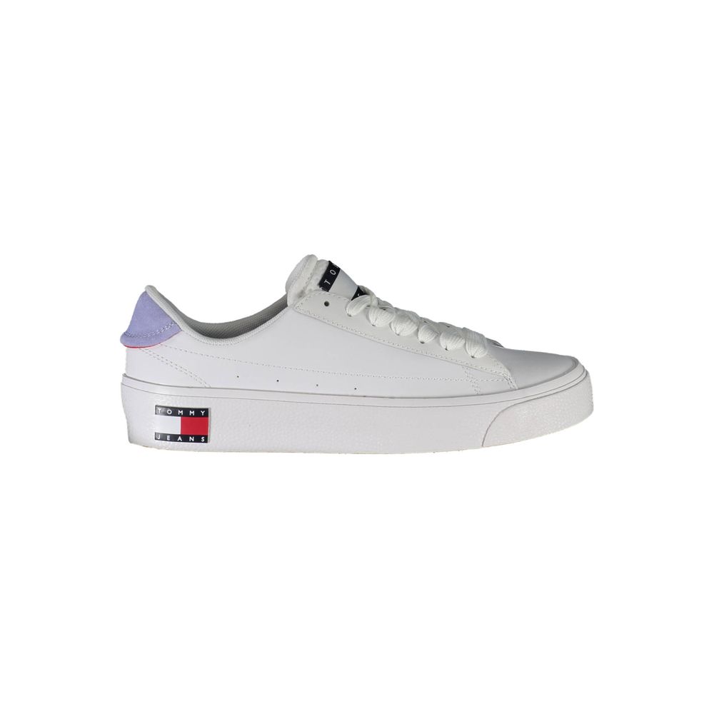 Tommy Hilfiger Tommy Hilfiger White Polyester Women Sneaker (Shoe Size Women: EU36/US6, nan: nan, nan: nan)