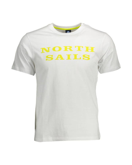 North Sails White Cotton Men T-Shirt