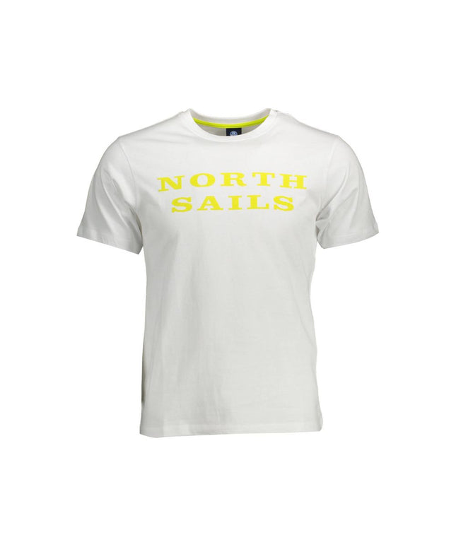 North Sails White Cotton Men T-Shirt