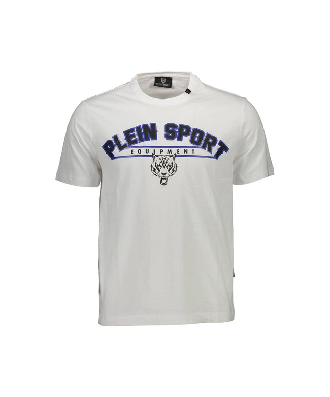 Plein Sport White Cotton Men T-Shirt