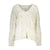 Desigual Chic Contrast V-Neck Sweater with Logo Detail
