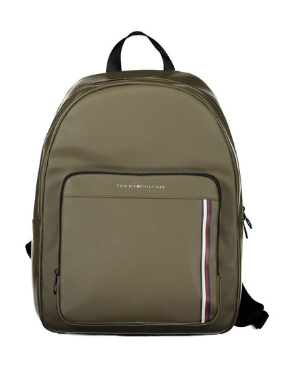 Tommy Hilfiger Green Polyethylene Men Backpack