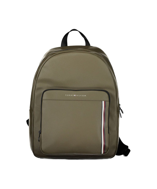 Tommy Hilfiger Green Polyethylene Men Backpack