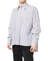 Dolce & Gabbana White Black Stripe Button Down Casual Shirt
