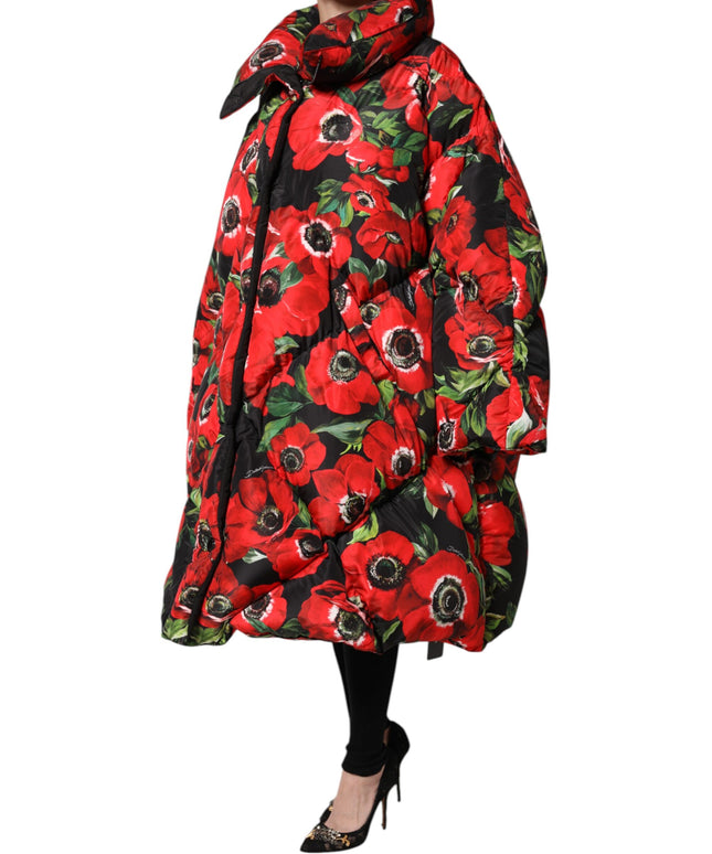 Dolce & Gabbana Multicolor Floral Full Zip Padded Jacket