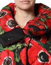 Dolce & Gabbana Multicolor Floral Full Zip Padded Jacket