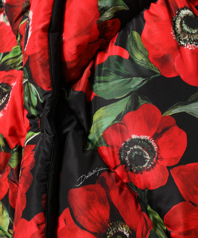 Dolce & Gabbana Multicolor Floral Full Zip Padded Jacket