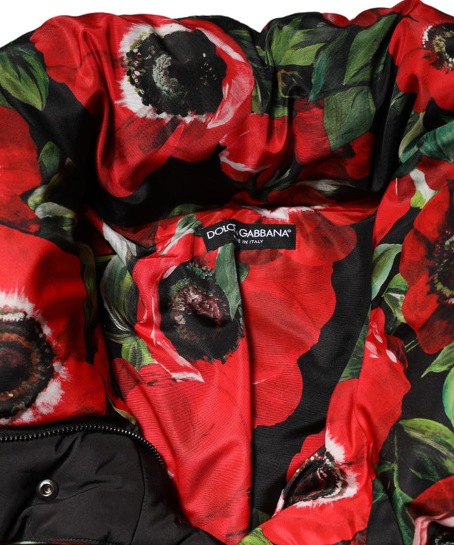 Dolce & Gabbana Multicolor Floral Full Zip Padded Jacket