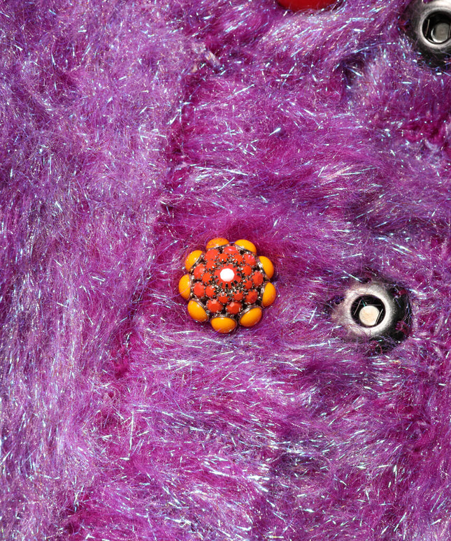 Dolce & Gabbana Purple Button Embellished Trench Coat Jacket