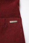 جاكيت بليزر رجالي من GF Ferre Maroon Corduroy بقصّة عادية