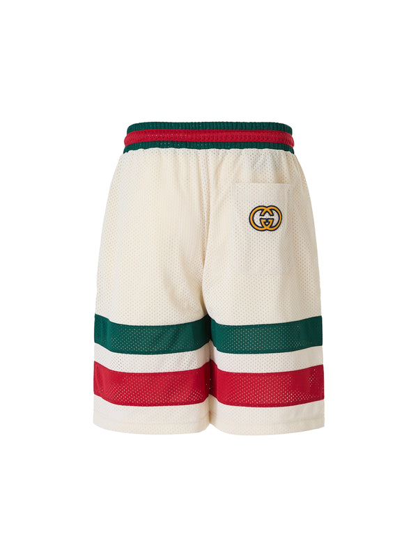 Gucci Cream polyesterLogo Shorts