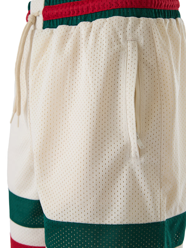 Gucci Cream polyesterLogo Shorts