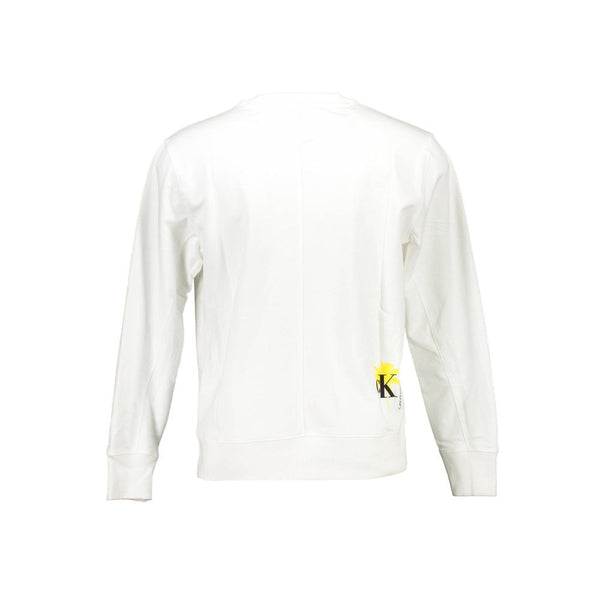 Calvin Klein White Cotton Unisex Sweatshirt