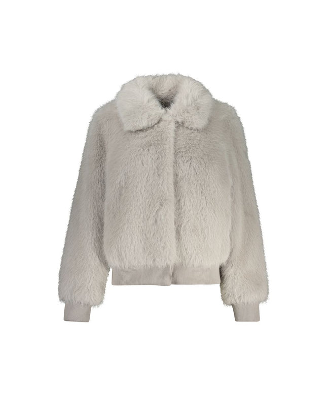 Guess Jeans Gray Polyester Jackets & Coat