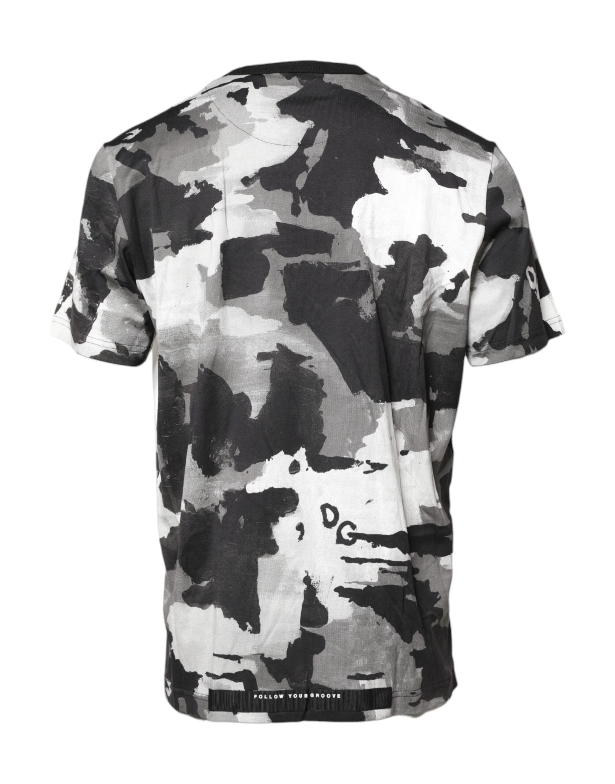 Dolce & Gabbana Multicolor Camouflage Crew Neck T-shirt