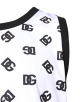 Dolce & Gabbana White Polyester Sleeveless DG Logo T-shirt