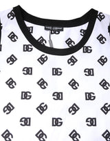 Dolce & Gabbana White Polyester Sleeveless DG Logo T-shirt