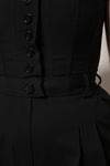 Dolce & Gabbana Black Wool Strapless Romper Jumpsuit Dress