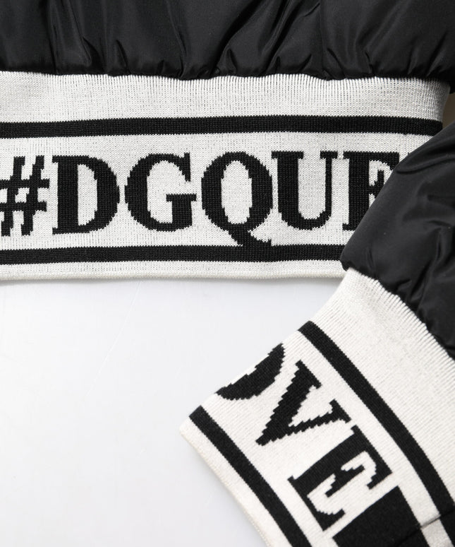 Dolce & Gabbana Black Nylon #DGFamily Full Zip Bomber Jacket