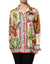 Dolce & Gabbana Multicolor Vegetables Silk Long Sleeves Top