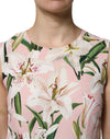 Dolce & Gabbana Multicolor Floral Print Round Neck Tank Top