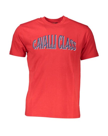 Cavalli Class Red Cotton Men T-Shirt