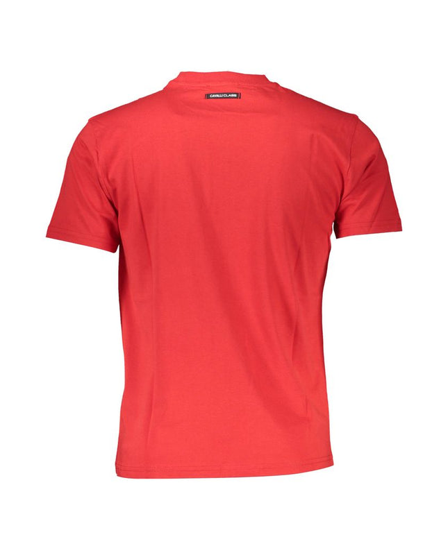 Cavalli Class Red Cotton Men T-Shirt