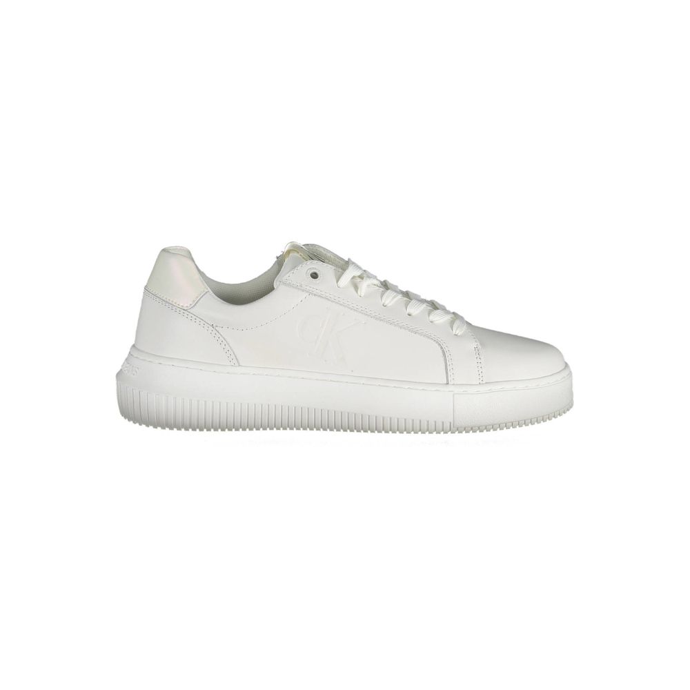 Calvin Klein Calvin Klein White Leather Women Sneaker (Shoe Size Women: EU39/US9, nan: nan, nan: nan)